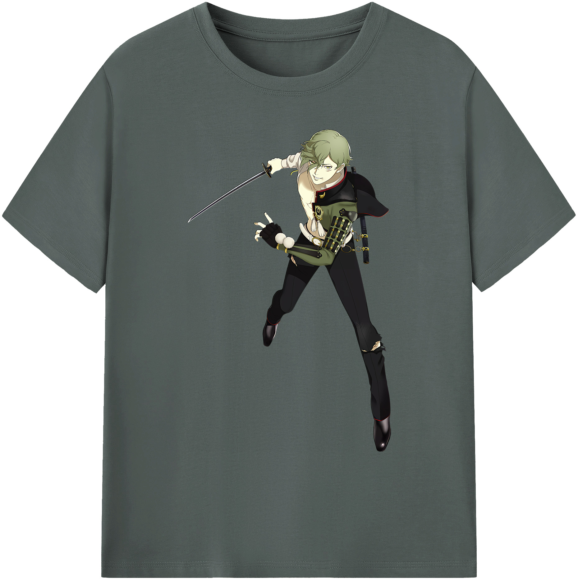 （画像用） 刀剣乱舞 Touken Ranbu 綿100％ メンズ半袖Tシャツ｜肌触りやわらか＆通気性